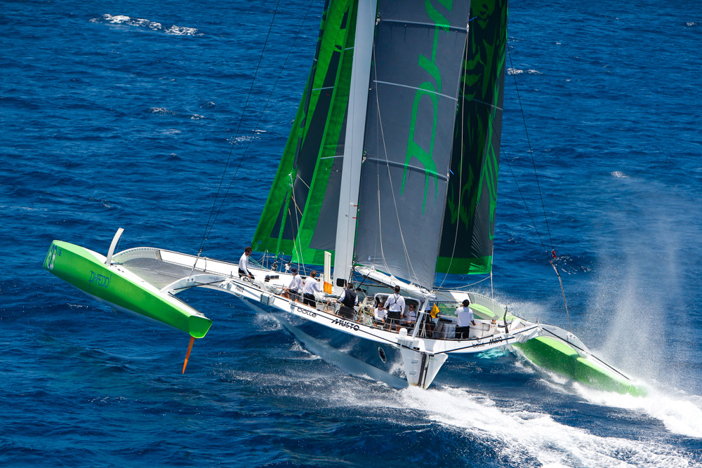VIDEO – Pearns Point Round Antigua Race Phaedo^3 Sets New Race Record