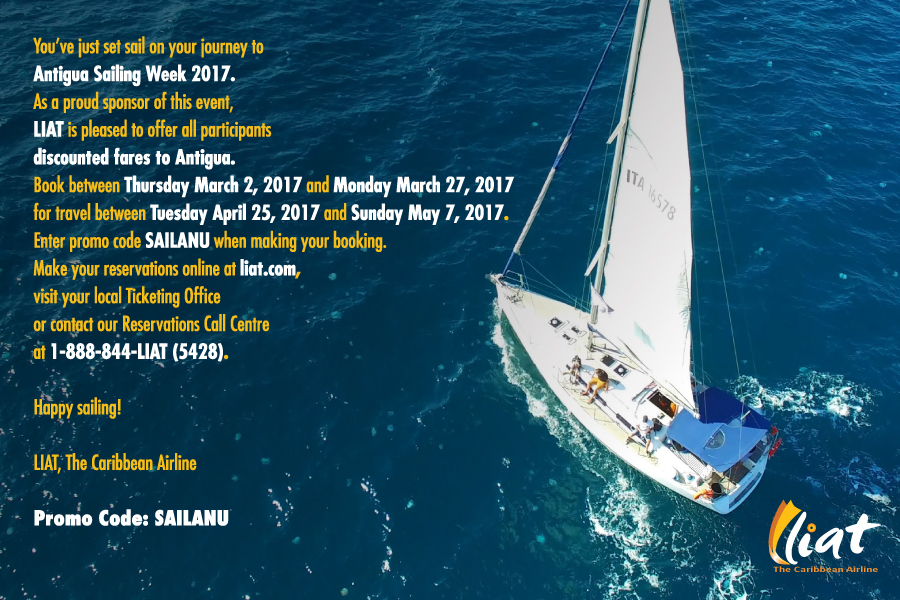LIAT Offers Discounted Fares to Antigua for Antigua Sailing Week