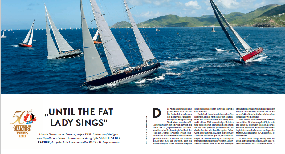 Antigua Sailing Week 50th Inside Yachting Magazine German Publication